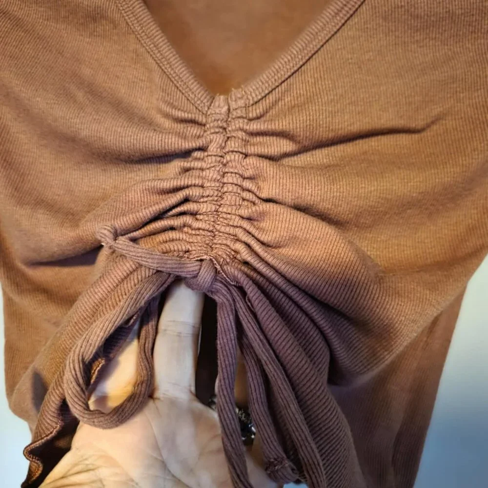 EUC Aeropostle Crop Top Deep Mauve Color - Picture 2 of 4